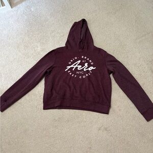 Aeropostale Maroon Hoodie Sweater